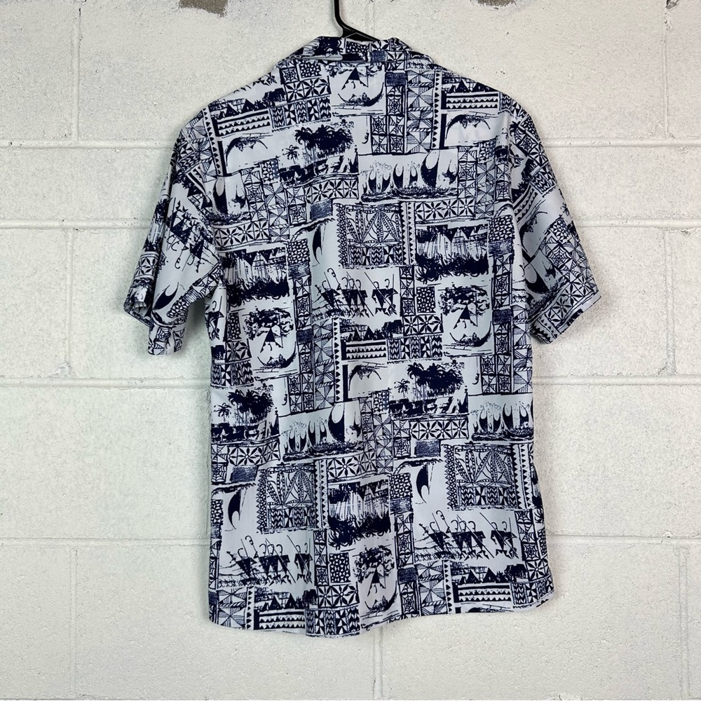 Vintage Liberty House of Hawaii Blue Casual Button Down Shirt